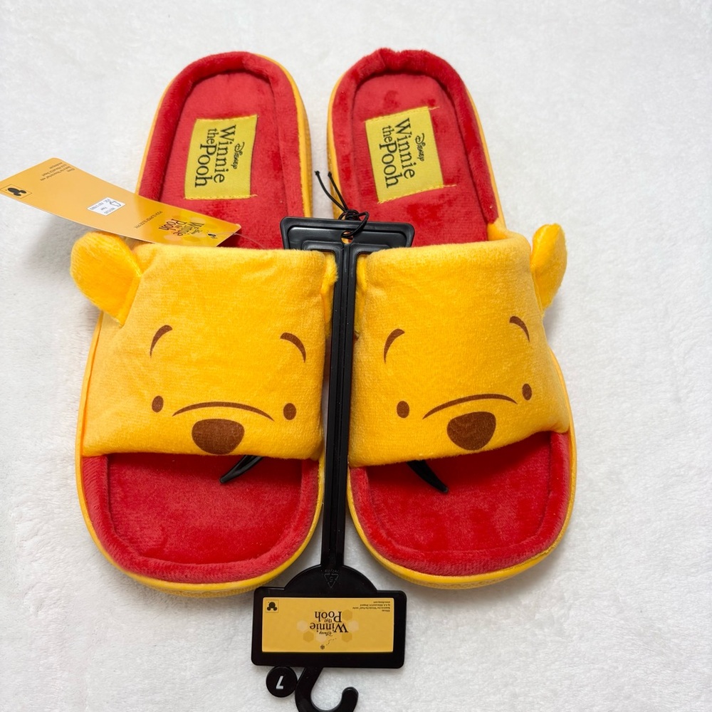 Disney Winnie the Pooh Red and Yellow Slippers